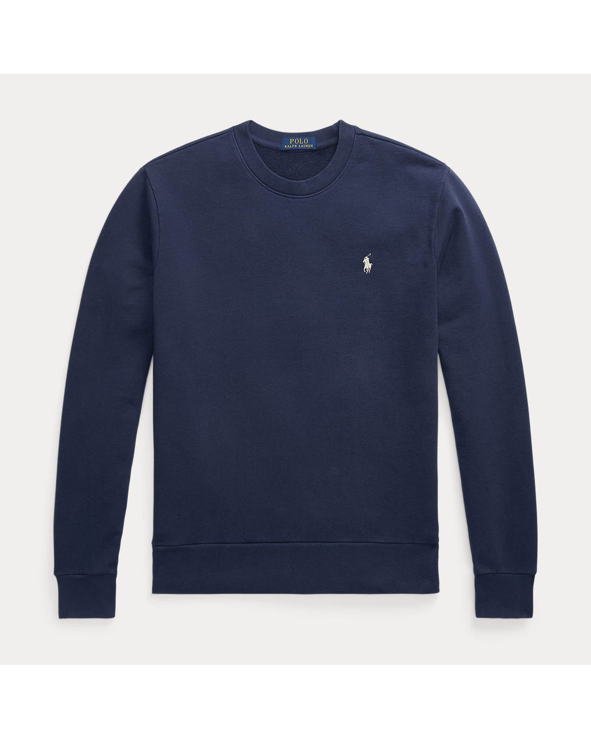 Ralph Lauren navy rondehalssweater, productfoto vooraanzicht