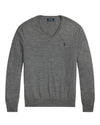 Ralph Lauren Merino Wool V-Neck Trui Fawn Grey Heather – productfoto 1 | Checkpoint Mol