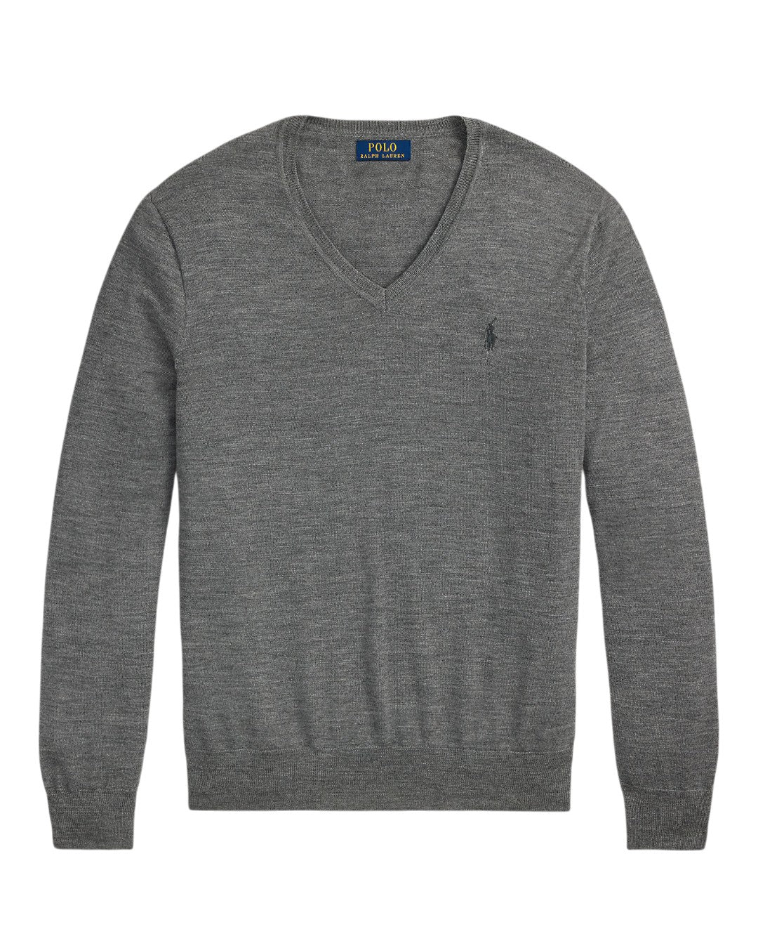 Ralph Lauren Merino Wool V-Neck Trui Fawn Grey Heather – productfoto 1 | Checkpoint Mol