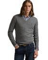 Ralph Lauren Merino Wool V-Neck Trui Fawn Grey Heather – productfoto 2 | Checkpoint Mol