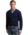 Ralph Lauren Merino Wool V-Neck Trui Hunter Navy – productfoto 2 | Checkpoint Mol