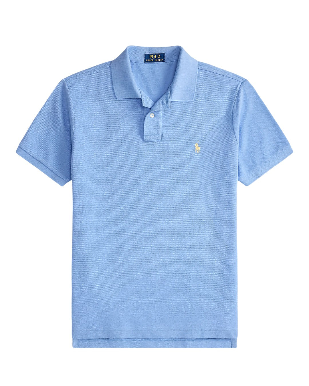 Ralph Lauren lichtblauwe polo met licht logo, productfoto vooraanzicht
