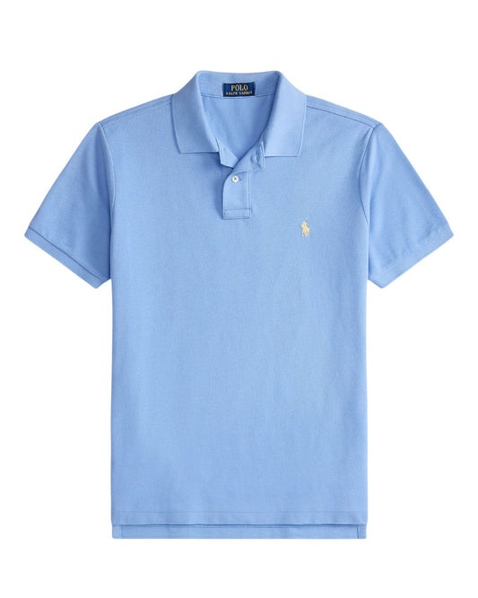Ralph Lauren lichtblauwe polo met licht logo, productfoto vooraanzicht