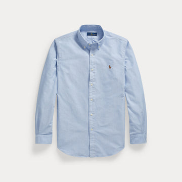 Ralph Lauren lichtblauw Oxford-hemd, productfoto vooraanzicht