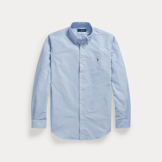 Ralph Lauren lichtblauw Oxford-hemd, productfoto vooraanzicht
