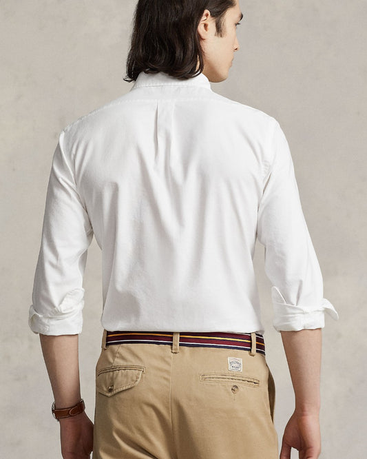 Ralph Lauren wit Oxford-hemd, gedragen achteraanzicht