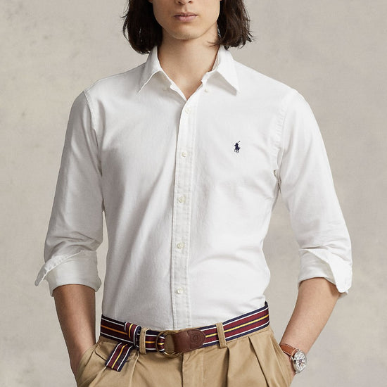 Ralph Lauren wit Oxford-hemd, gedragen vooraanzicht
