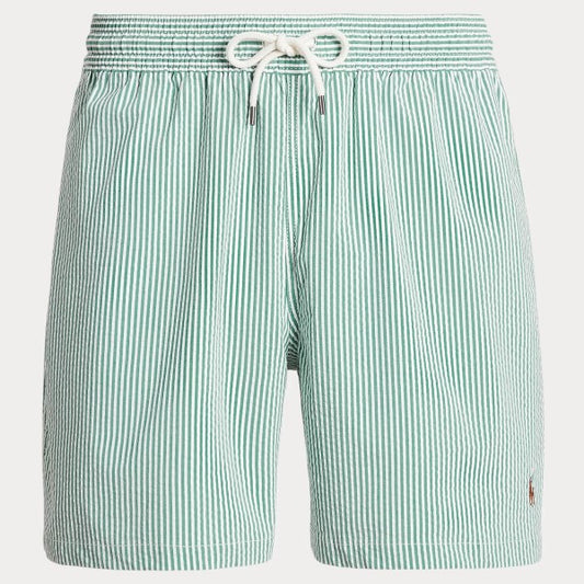Ralph Lauren groen-wit gestreepte short, productfoto vooraanzicht