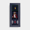 Ralph Lauren multicolour sokken met ruiten, Polo Bear en wintermotief, verpakking