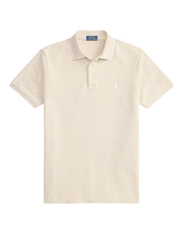 Ralph Lauren khaki-wit gestreepte polo, productfoto vooraanzicht