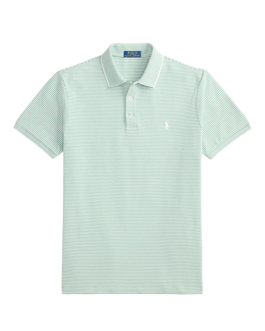 Ralph Lauren mintgroen-wit gestreepte polo, productfoto vooraanzicht