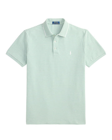 Ralph Lauren mintgroen-wit gestreepte polo, productfoto vooraanzicht