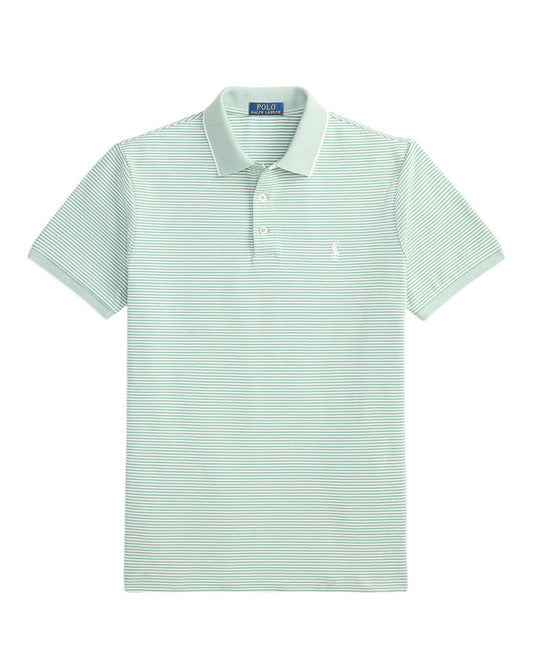 Ralph Lauren mintgroen-wit gestreepte polo, productfoto vooraanzicht