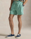 Ralph Lauren mintgroene zwemshort met trekkoord, gedragen vooraanzicht