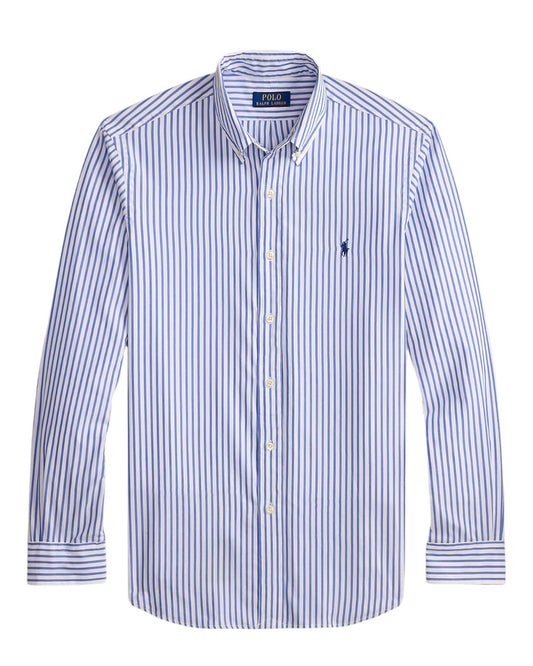 Ralph Lauren blauw-wit gestreept hemd, productfoto vooraanzicht
