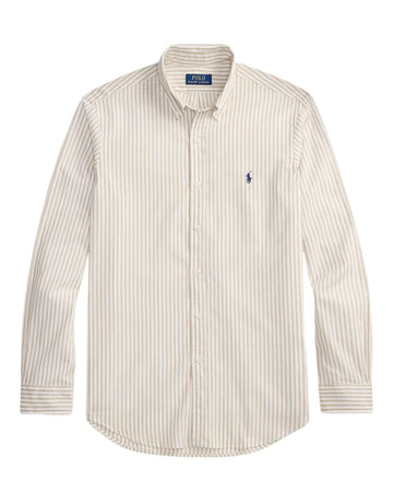 Ralph Lauren wit-beige gestreept hemd, productfoto vooraanzicht