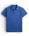 Dusty Azure Mesh Polo