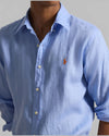 Austin Blue Linen Custom Fit Shirt