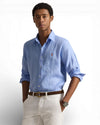 Austin Blue Linen Slim Fit Shirt
