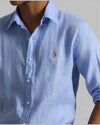 Austin Blue Linen Slim Fit Shirt