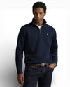Aviator Navy Double Knit Quarter Zip Sweater