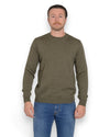 Roberto Collina merino crewneck Military Green vooraanzicht