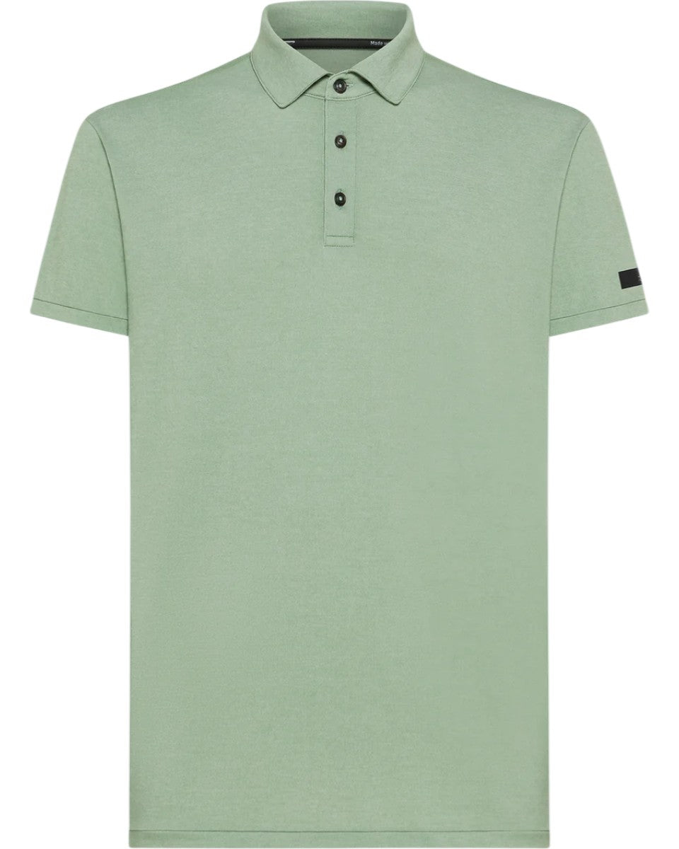 RRD Doticon groene polo in Pine, van voren
