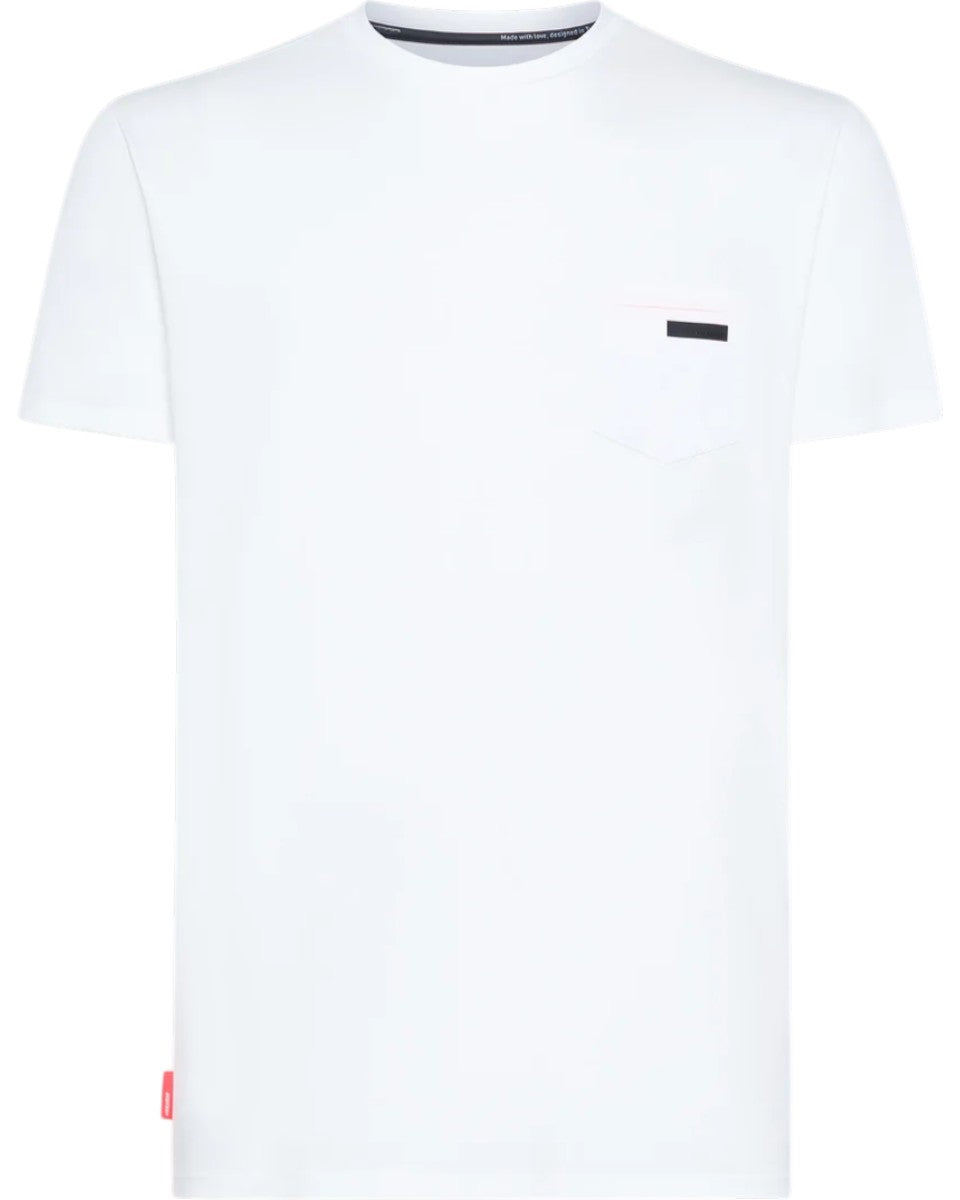 RRD Revo wit T-shirt met borstzak, van voren