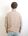 RRD Velvet Roll Neck beige coltrui, gedragen, van achteren