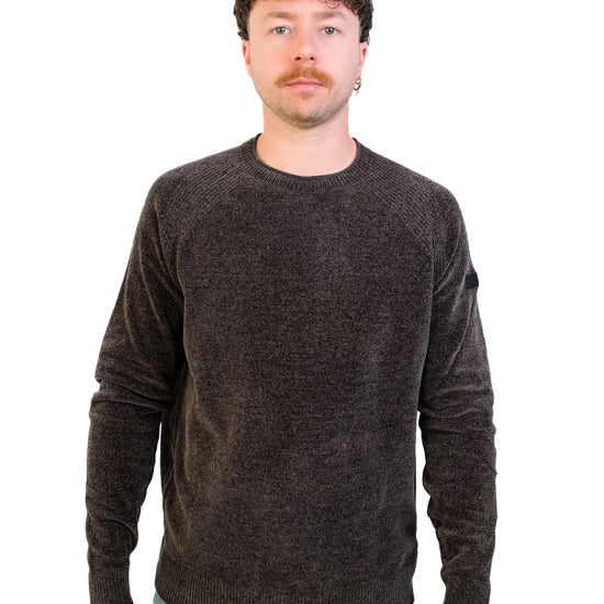 RRD Forest green Marine Velvet Round Neck Pullover – vooraanzicht