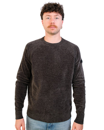 RRD Forest green Marine Velvet Round Neck Pullover – vooraanzicht