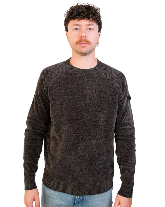 RRD Forest green Marine Velvet Round Neck Pullover – vooraanzicht
