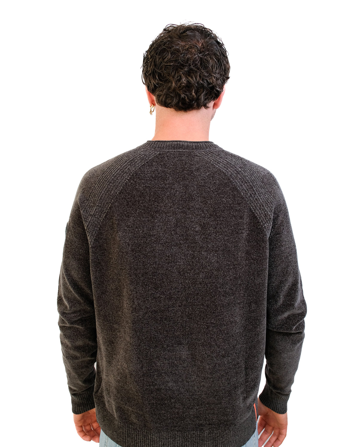 RRD Forest green Marine Velvet Round Neck Pullover – productbeeld 2