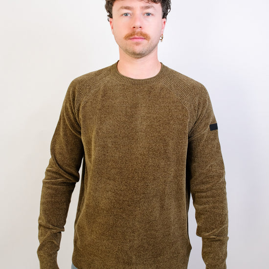 RRD Light Green Velvet Round Neck Pullover – vooraanzicht