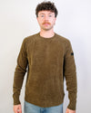 RRD Light Green Velvet Round Neck Pullover – vooraanzicht