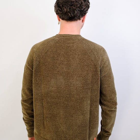 RRD Light Green Velvet Round Neck Pullover – productbeeld 2