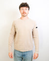 RRD Cream Velvet Round Neck Pullover – vooraanzicht