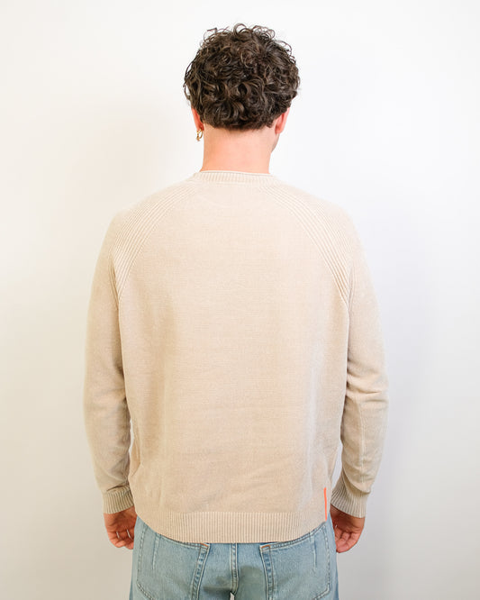 RRD Cream Velvet Round Neck Pullover – productbeeld 2