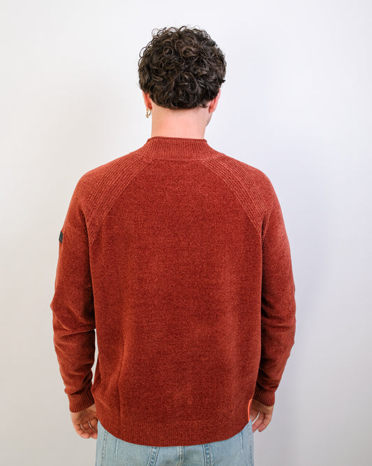 RRD Orange Velvet Roll Neck Pullover – productbeeld 2
