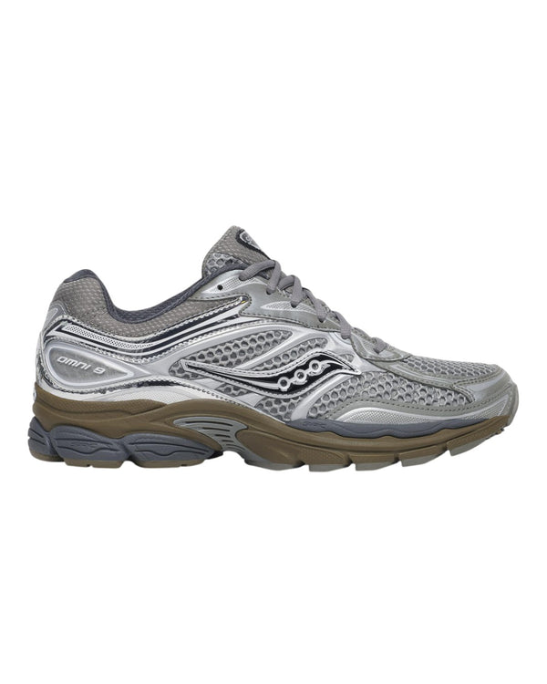 Saucony ProGrid Omni 9 OG Debonair Silver unisex sneaker zijaanzicht bij Checkpoint Mol