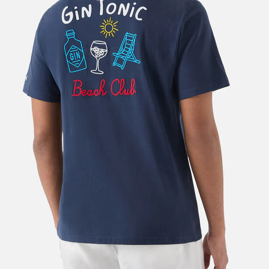 MC2 Saint Barth Portland Gin Tonic heren T-shirt met print en geborduurde rugprint bij Checkpoint Mol achterkant 