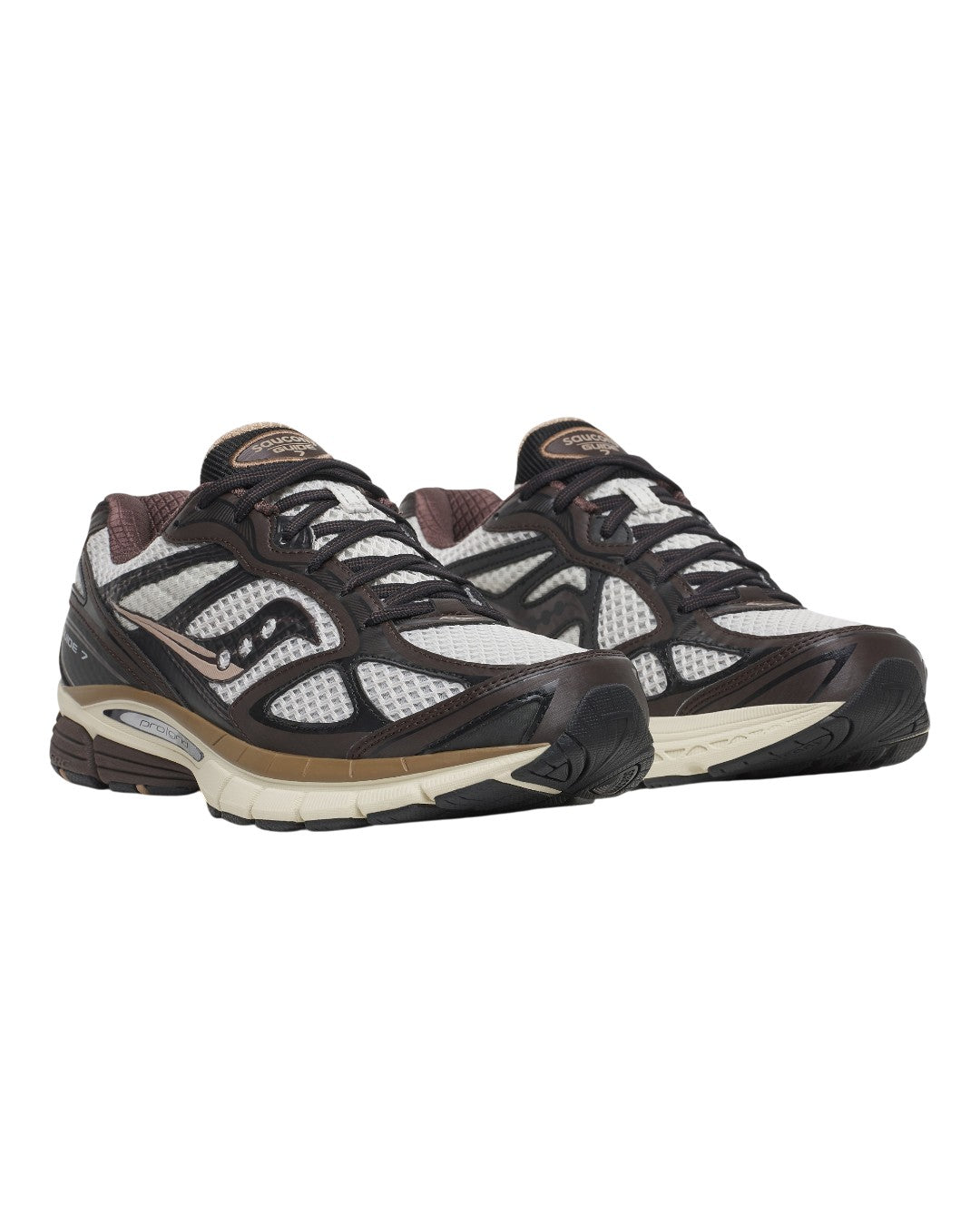 Saucony ProGrid Guide 7 Quartz Torte sneakers in bruin en taupe bij Checkpoint Mol