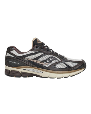 Saucony ProGrid Guide 7 Quartz Torte bruine unisex sneaker zijaanzicht bij Checkpoint Mol