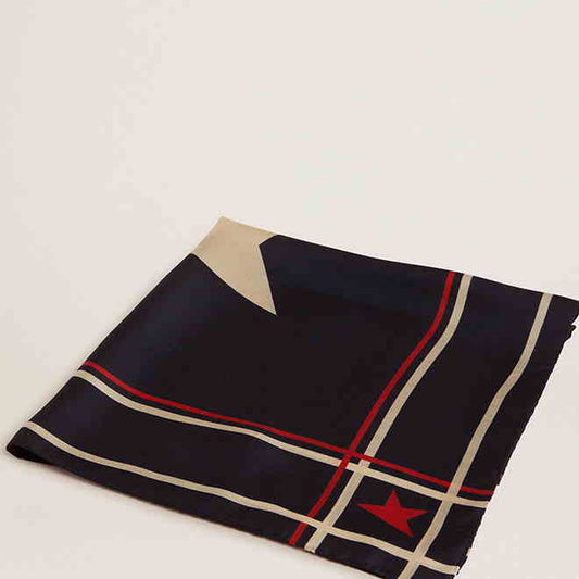 Golden Goose Silk Foulard Dark Blue – productfoto 1 – Checkpoint Mol