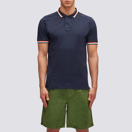 SUNDEK Navy Brice Polo – productbeeld 1