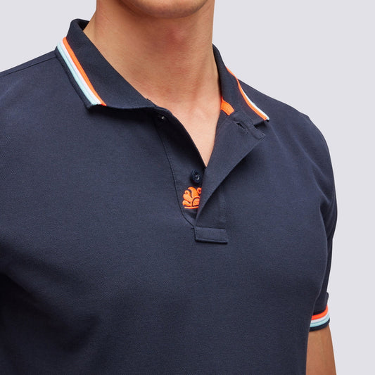 SUNDEK Navy Brice Polo – productbeeld 2