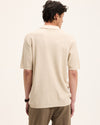 Sand PStructure Structured Knitted Polo
