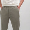The GoodPeople Bien Wool Blend Straight Fit Trousers Faded Green – productbeeld 2