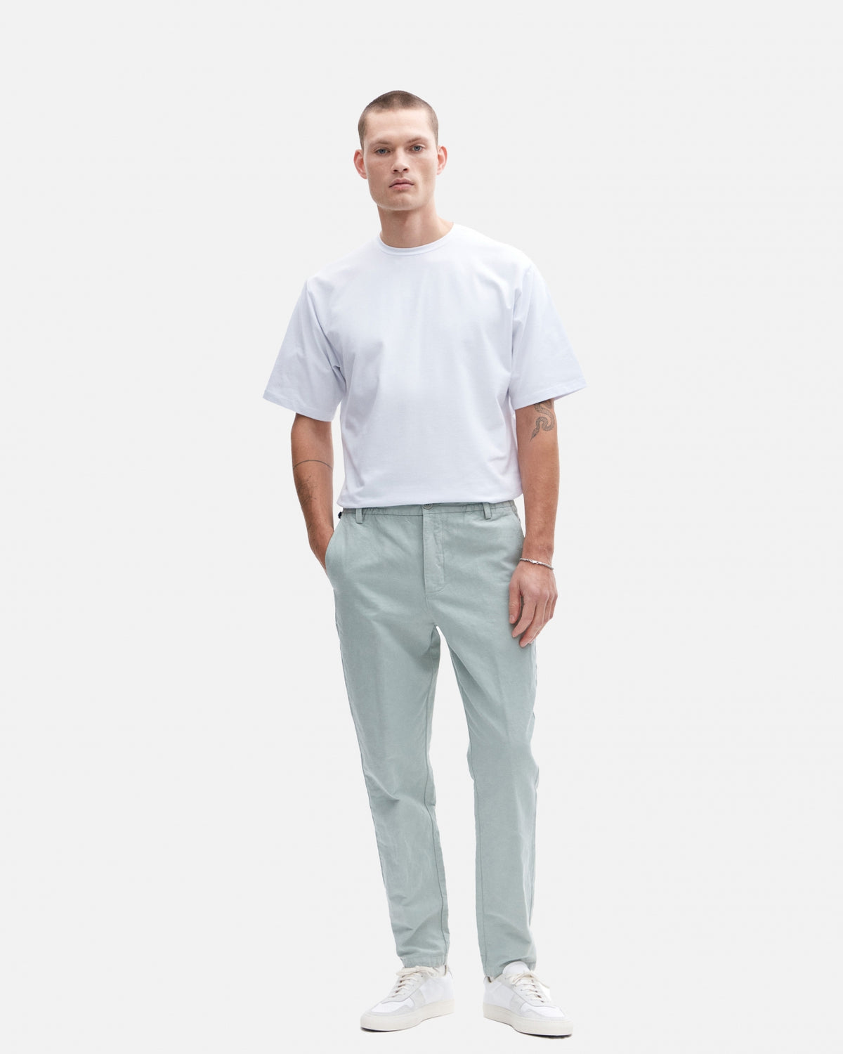 The GoodPeople Light green Linnne Cotton Comfort Fit – productbeeld 3