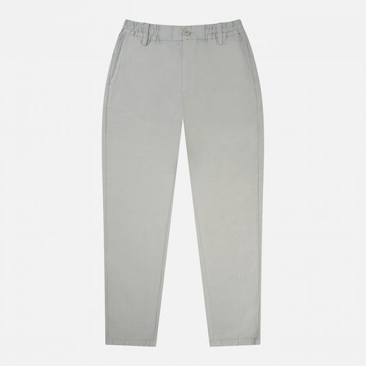 The GoodPeople Brook Linen Cotton Broek Light Green — vooraanzicht van de broek